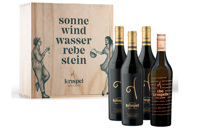 Burgunderpaket in hochwertiger Holzbox vom Weingut Krispel